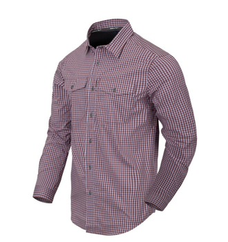 Рубашка (Скрытое ношение) Covert Concealed Carry Shirt Helikon-Tex Scarlet Flame Checkered XXL Тактическая мужская