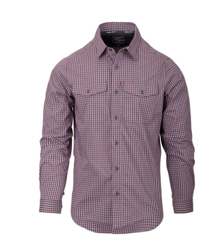 Рубашка (Скрытое ношение) Covert Concealed Carry Shirt Helikon-Tex Scarlet Flame Checkered S Тактическая мужская