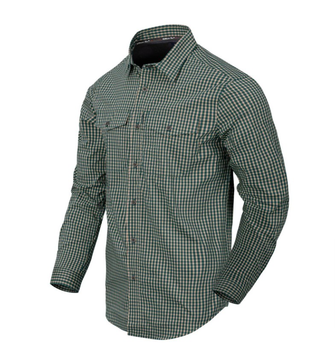 Рубашка (Скрытое ношение) Covert Concealed Carry Shirt Helikon-Tex Savage Green Checkered L Тактическая мужская