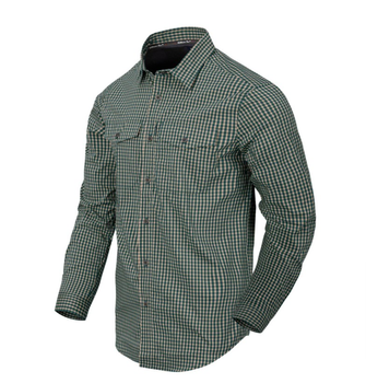 Сорочка (Приховане носіння) Covert Concealed Carry Shirt Helikon-Tex Savage Green Checkered M Тактична чоловіча