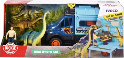 Ігровий набір Dickie Toys Дослідження динозаврів Машина зі звуковим та світловим ефектом 3 динозаври 1 фігурка 28 см (4006333080869)