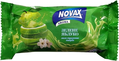 Твердое туалетное мыло "Зеленое яблоко" - Novax Aroma 140g (1072793-97208)