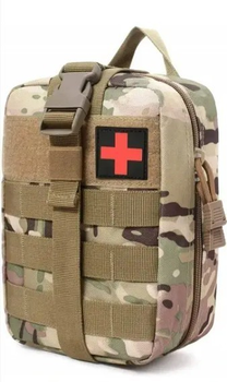 Тактичний медичний підсумок Мультикам Codura 600d 21 х 15 х 11 см, Військова сумка аптечка з системою Molle 43124765