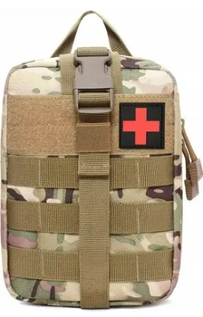 Тактичний медичний підсумок Мультикам Codura 600d 21 х 15 х 11 см, Військова сумка аптечка з системою Molle 43124765