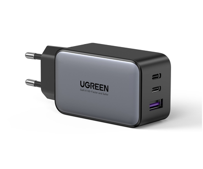 Мережевий зарядний пристрій UGREEN CD244 USB+2xUSB-C 65W QC4.0 PD3.0 GaN Tech Grey (10335)