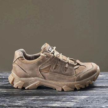 Кросівки чоловічі шкіряні Demi Season 44 (28.5 см) Демісезон 1208 Ukr-Tec (Койот) тактичні черевики