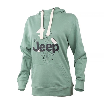 Женское Худи JEEP HOODED OVERSIZE SWEATSHIRT Botanical Print Хаки M (O102606-E854 M)