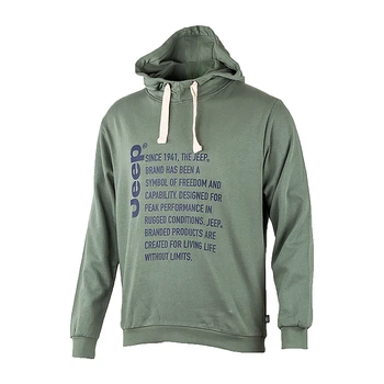 Мужское Худи JEEP HOODED SWEATSHIRT Since 1941 Хаки L (O102569-E847 L)