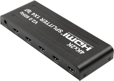 Сплиттер PowerPlant HDMI 1x4 V2.0, 3D, 4K (CA912483)