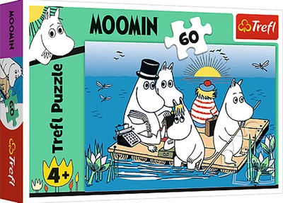 Пазлі Trefl - Мумі-тролі на озері / R&B Licensing AB Moomins, 60 елементів (17352)