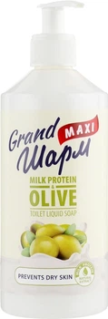 Мыло жидкое "Молочный протеин и олива" - Grand Шарм Maxi Milk Protein & Olive Toilet Liquid Soap 500ml (694757-75520)