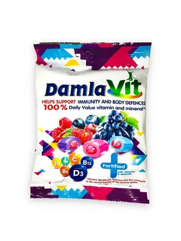 Tayas Damla конфеты с фруктовой начинкой + ВИТАМИНЫ И МИНЕРАЛЫ 90 г