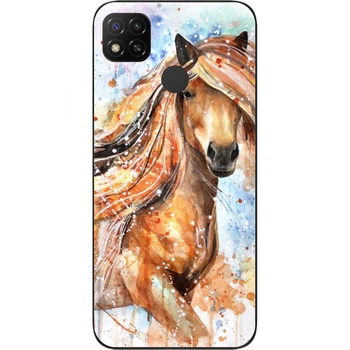 Бампер силиконовый чехол Amstel для Xiaomi Redmi 9C с картинкой Конь