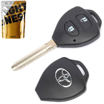 Корпус ключа на 2 кнопки Toyota Auris , Corolla , RAV 4 , Yaris ( лезвие TOY43)