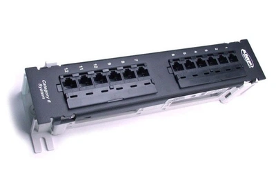 Патч панель АAMP COMMSCOPE 406390-1 RJ45 кат.5E UTP 12-порт. настінна