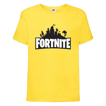 Футболка детская Фортнайт (Fortnite LOGO) желтая (FT-02) 104 см