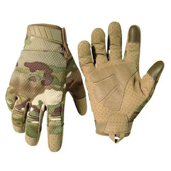 Перчатки тактические армейские с пальцами ВСУ (ЗСУ) Мультикам 20222176-XL 10001 XL койот