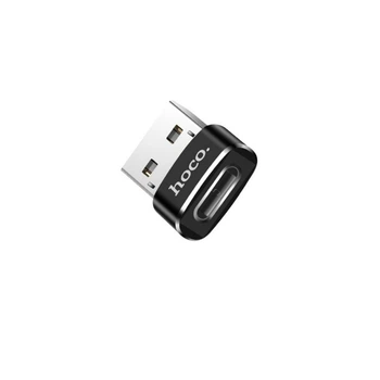 Адаптер Hoco UA6 USB to Type-C converter Black