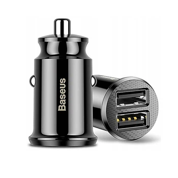 Автомобильное зарядное устройство Baseus Circular Plastic A+A 30W Dual QC3.0 Quick Black (CCALL-YD01)