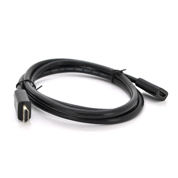 Подовжувач Merlion HDMI(тато)-HDMI(мама) VEGGIEG 1.5m v2.0 OD-7.0mm Black