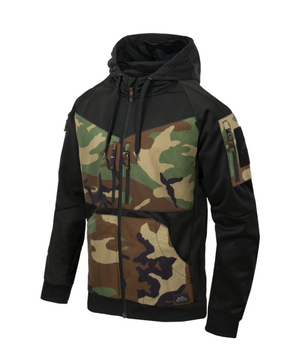 Худі (Чорний) Rogue Hoodie (Fullzip) Helikon-Tex Black US Woodland S Тактична чоловіча