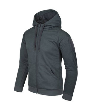 Куртка толстовка (Худі) Urban Tactical Hoodie (Fullzip) Helikon-Tex Black-Grey Melange XL Тактична чоловіча