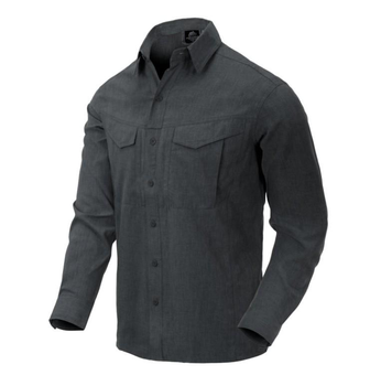 Рубашка Defender MK2 Gentleman Shirt Helikon-Tex Black Grey Melange L Тактическая мужская