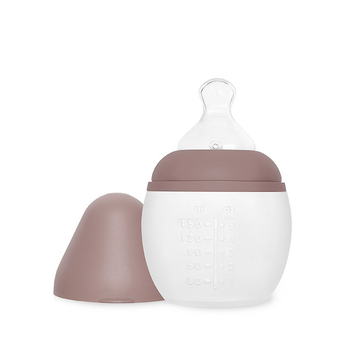 Антиколікова пляшечка для годування дитяча силіконова Èlhèe BibRond 150 ml Blossom