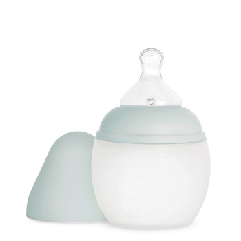 Антиколікова пляшечка для годування дитяча силіконова Èlhèe BibRond 240 ml Ivy Green