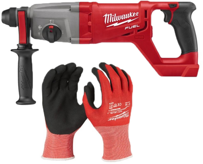Аккумуляторный перфоратор Milwaukee SDS-Plus M18 CHD-0 2.3 Дж + перчатки стойкие к порезам 1 класса (4933479903-KIT)