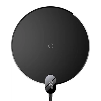 Бездротовий зарядний пристрій Baseus LED Display Gen 2 Wireless Charger с технологією Qi 15W (CCED000001) Black