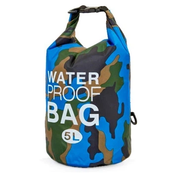 Гермомішок водонепроникний Waterproof Bag 5 л Синій Камуфляж (Blue Camo) (10603BC)