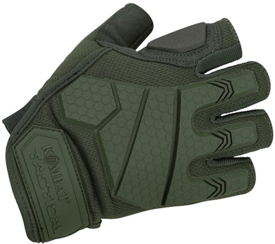 Тактичні рукавички Kombat Alpha Fingerless Tactical Gloves Оливкові S (kb-aftg-olgr-s)
