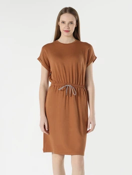 Платье-футболка миди летнее женское Colin's CL1063234COR M Cinnamon (8683197654274)