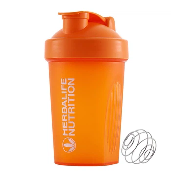 Спортивная бутылка шейкер Lesko HC752 Orange 400ml с пружиной для смешивания жидкости питания спортсменов