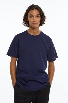 Футболка H&M Regular Fit L темно синій 0685816185