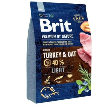 Сухой корм для собак с лишним весом Brit Premium Light 3 кг (индейка)