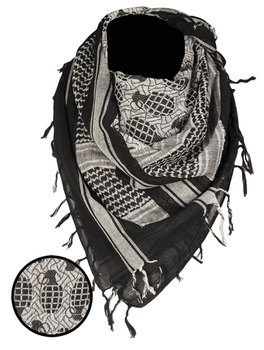 Арафатка шарф - шемаг 110х110 см Mil-Tec Універсальний Чорний зі 100% бавовни захист від холоду та сонця на шию обличчя хустка на голову для активного відпочинку