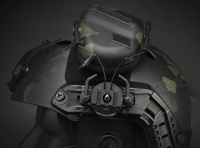 Крепления к активным наушники на тактический шлем. адаптер (черный)