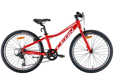 Велосипед Leon JUNIOR Vbr 24" 12" красный с серым