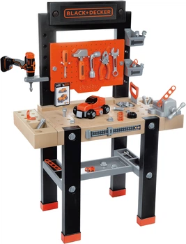 Ігровий набір Smoby Black+Decker Майстерня 92 аксесуари (360727) (3032163607274)