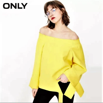 Кофта Only з відкритими плечима Жовта XS (44)