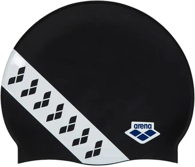 Шапка для плавания Arena ICONS TEAM STRIPE ONE001463-111 Уни OSFM Черно-белая (3468336779156)
