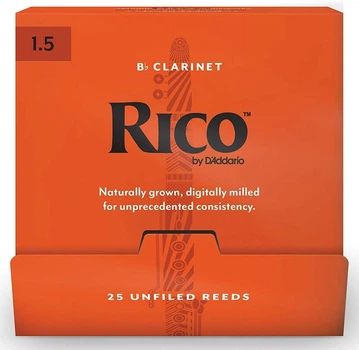 Трости для кларнета D'Addario Rico - Bb Clarinet #1.5 - 25 Box