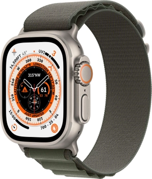 Smartwatch Apple Watch Ultra GPS + Cellular 49mm Titanium Case with Green Alpine Loop - Small (MNHJ3)