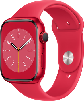 Smartwatch Apple Watch Series 8 GPS 45mm (PRODUCT)RED Aluminium Case with (PRODUCT)RED Sport Band (MNP43)