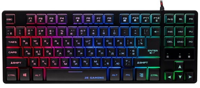 Клавіатура 2E GAMING KG290 87 keys LED USB Black UKR