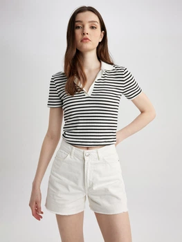Топ жіночий DeFacto A0380AX-WT32 L Off White (8683523026713)