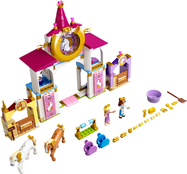 Zestaw klocków LEGO Disney Princess Królewskie stajnie Belli i Roszpunki 239 elementów (43195)
