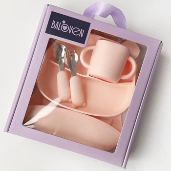 Набор детской посуды Баловень Section Teddy Soft Pink